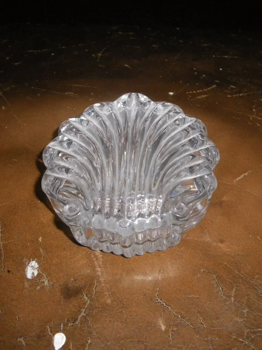 Vintage Small Glass Jewelry Trinket Knickknack Box